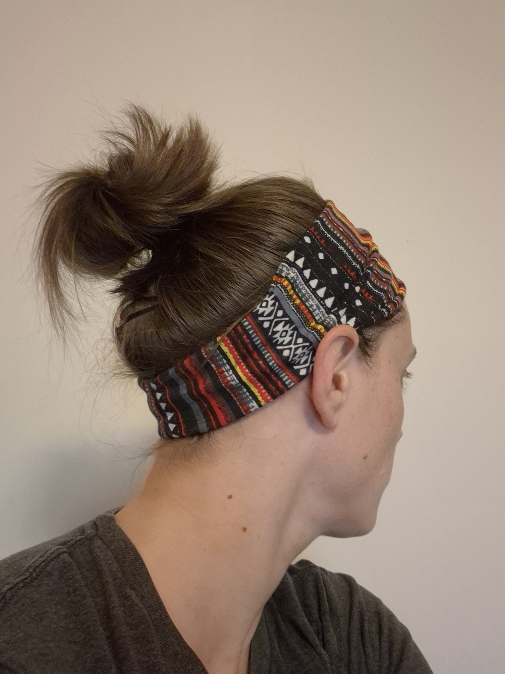 Multicolor Striped Elastic Wide Headband - Tribal-Inspired